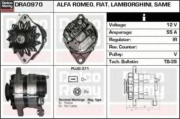 DELCO REMY DRA0970 Генератор