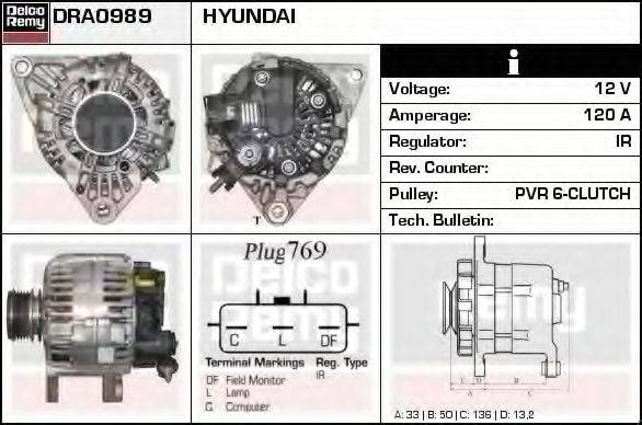 DELCO REMY DRA0989 Генератор