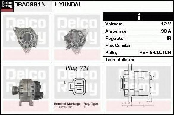DELCO REMY DRA0991N Генератор