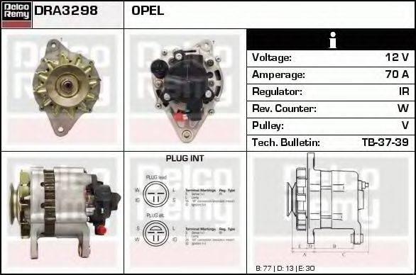 DELCO REMY DRA3298 Генератор