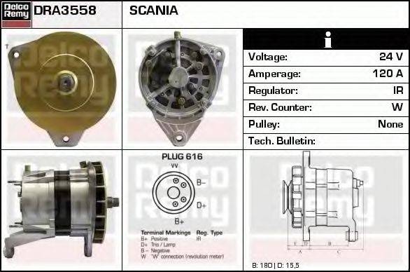 DELCO REMY DRA3558 Генератор