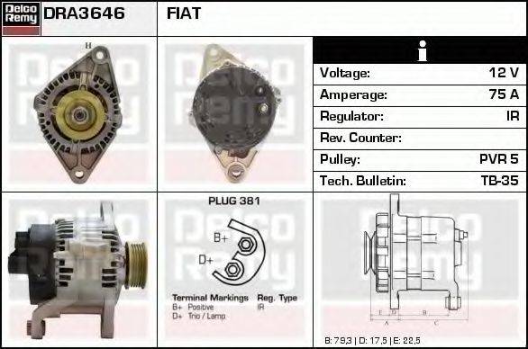 DELCO REMY DRA3646 Генератор