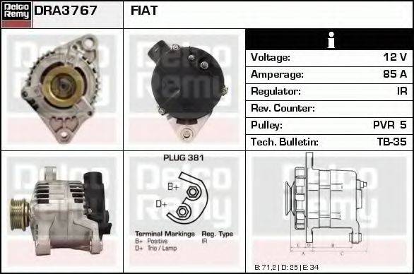 DELCO REMY DRA3767 Генератор