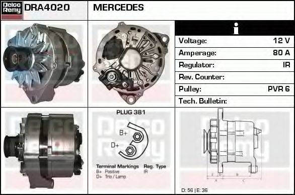 DELCO REMY DRA4020 Генератор