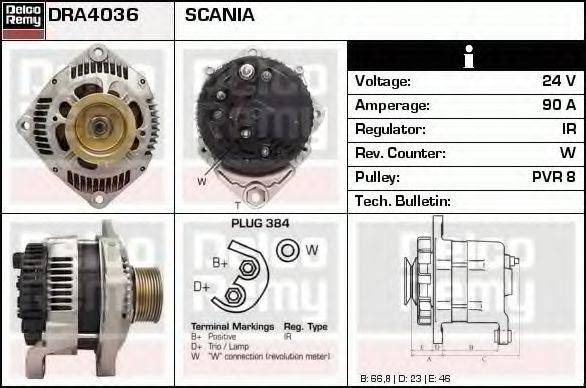 DELCO REMY DRA4036 Генератор