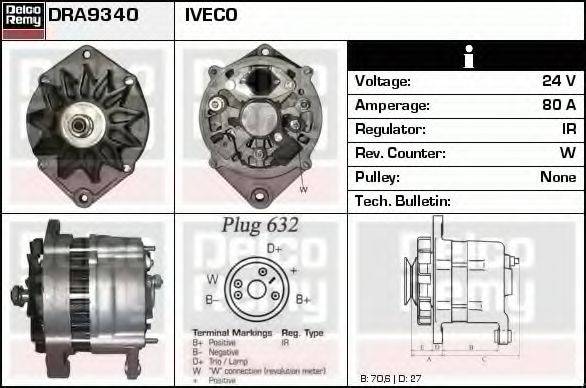 DELCO REMY DRA9340 Генератор