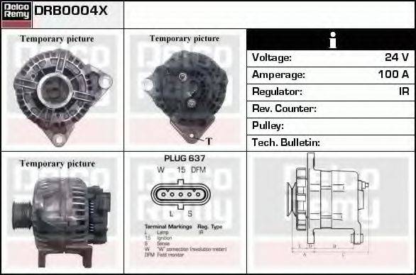 DELCO REMY DRB0004X Генератор