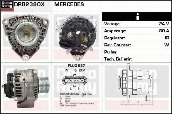 DELCO REMY DRB2380X Генератор