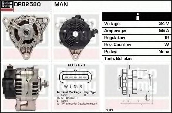 DELCO REMY DRB2580 Генератор