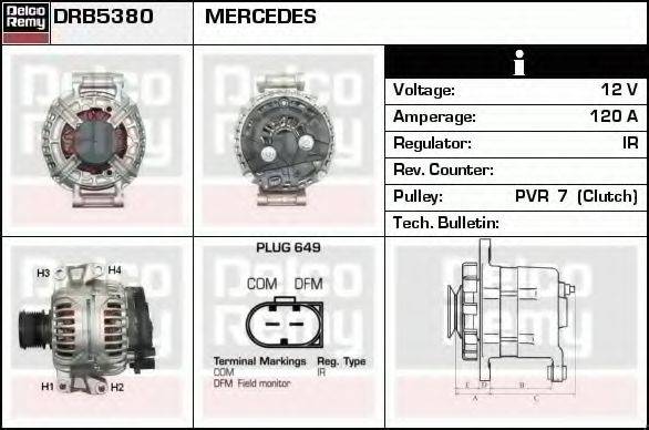 DELCO REMY DRB5380 Генератор