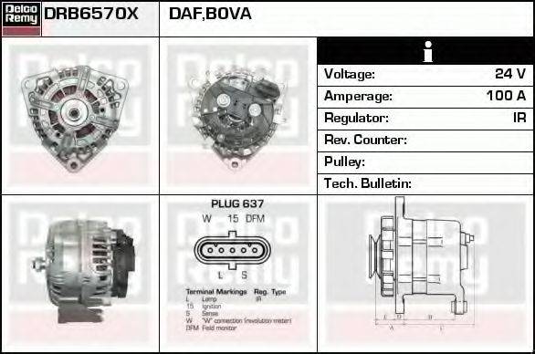 DELCO REMY DRB6570X Генератор