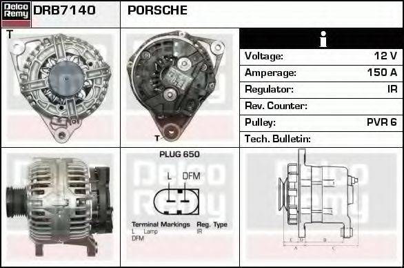 DELCO REMY DRB7140 Генератор