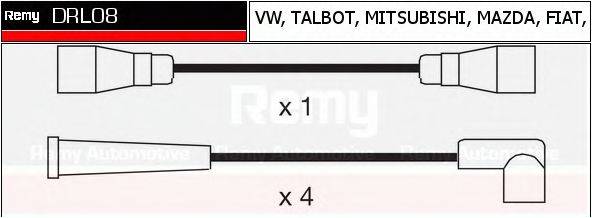 DELCO REMY DRL08 Комплект дротів запалювання