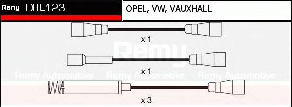 DELCO REMY DRL123 Комплект дротів запалювання