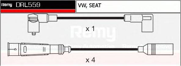 DELCO REMY DRL559 Комплект дротів запалювання