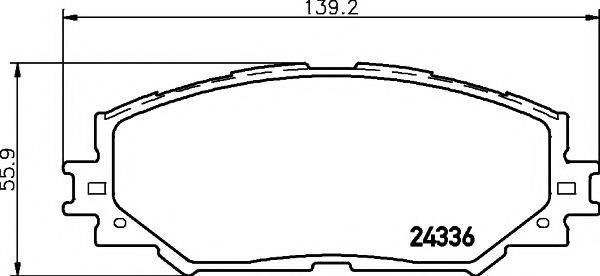 PAGID T1580 Комплект гальмівних колодок, дискове гальмо