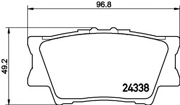 PAGID T1582 Комплект гальмівних колодок, дискове гальмо