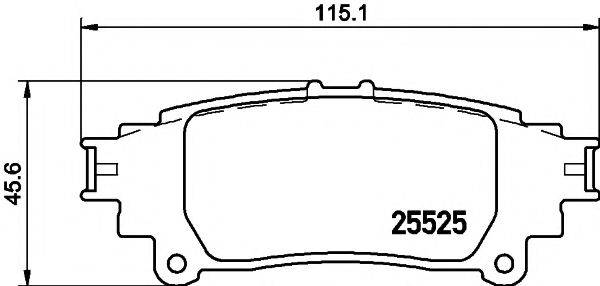 PAGID T3147 Комплект гальмівних колодок, дискове гальмо