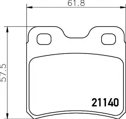 PAGID T1034 Комплект гальмівних колодок, дискове гальмо