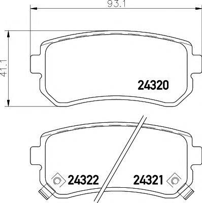 PAGID T1592 Комплект гальмівних колодок, дискове гальмо