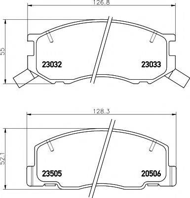 PAGID T1252 Комплект гальмівних колодок, дискове гальмо