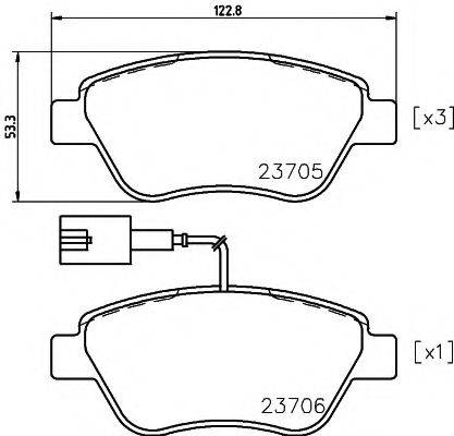 PAGID T5162 Комплект гальмівних колодок, дискове гальмо