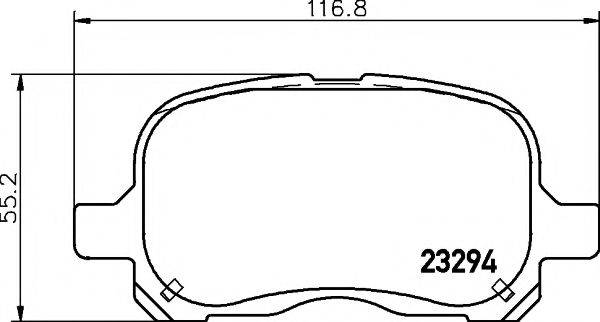 PAGID T1229 Комплект гальмівних колодок, дискове гальмо