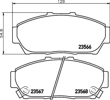 PAGID T1306 Комплект гальмівних колодок, дискове гальмо