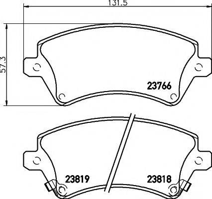 PAGID T3120 Комплект гальмівних колодок, дискове гальмо