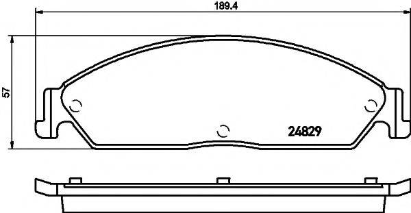 PAGID T2159 Комплект гальмівних колодок, дискове гальмо