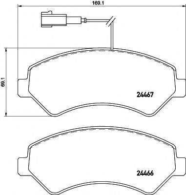 PAGID T2296 Комплект гальмівних колодок, дискове гальмо