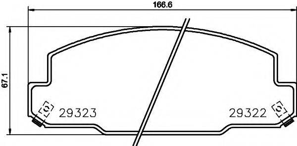 PAGID T2180 Комплект гальмівних колодок, дискове гальмо