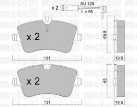 METELLI 2203420K Комплект гальмівних колодок, дискове гальмо