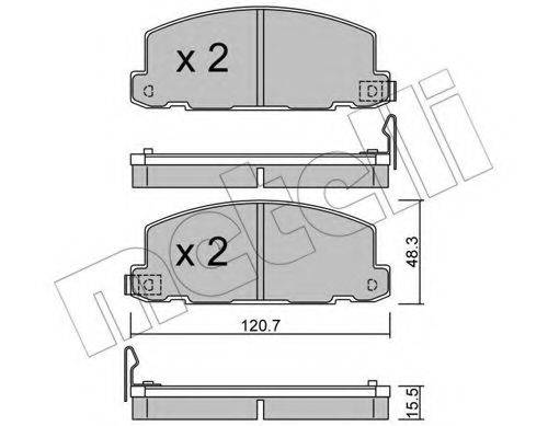 METELLI 2203600 Комплект гальмівних колодок, дискове гальмо