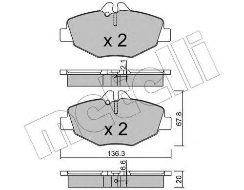 METELLI 2205620 Комплект гальмівних колодок, дискове гальмо