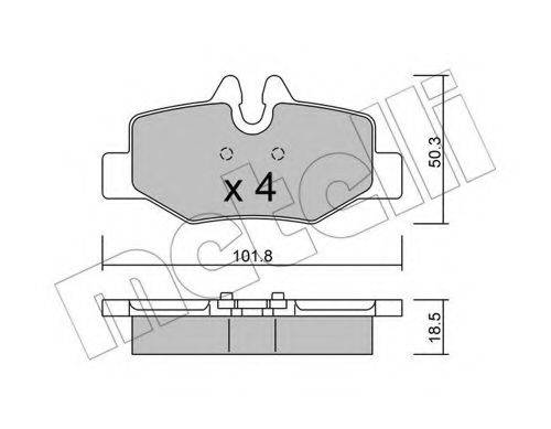 METELLI 2205760 Комплект гальмівних колодок, дискове гальмо