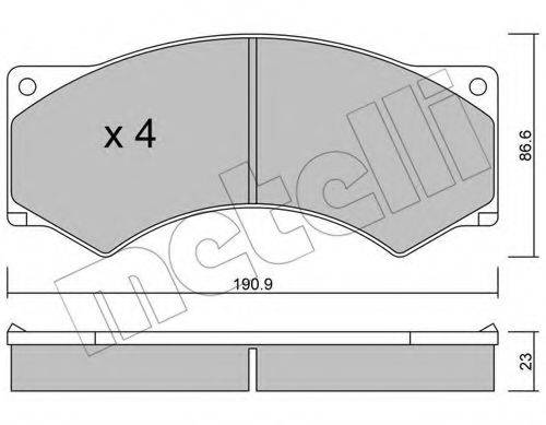 METELLI 2205790 Комплект гальмівних колодок, дискове гальмо