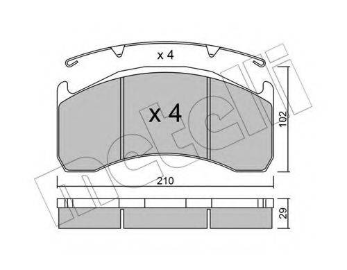 METELLI 2205920 Комплект гальмівних колодок, дискове гальмо