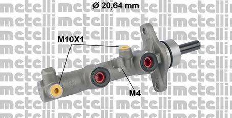 METELLI 050589 головний гальмівний циліндр