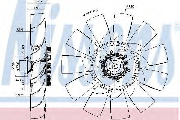 NISSENS 86033 Зчеплення, вентилятор радіатора