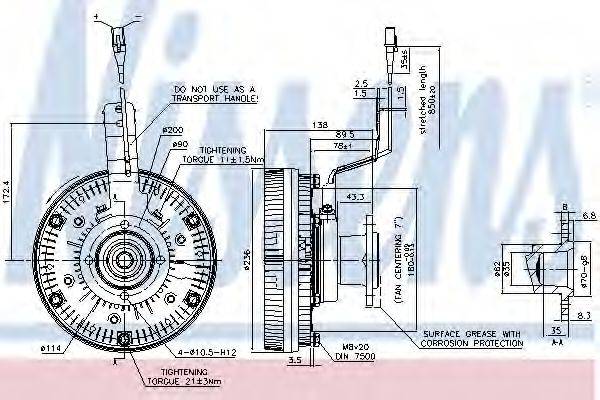 NISSENS 86079 Зчеплення, вентилятор радіатора