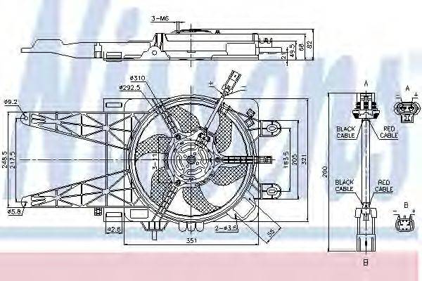 NISSENS 85051 Вентилятор, охолодження двигуна