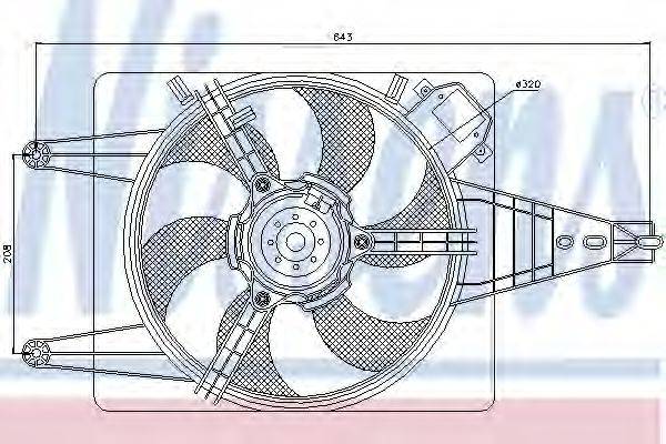 NISSENS 85100 Вентилятор, охолодження двигуна