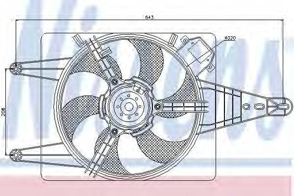 NISSENS 85506 Вентилятор, охолодження двигуна