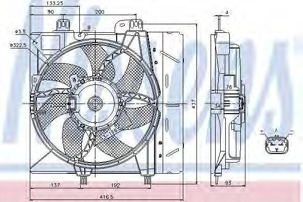 NISSENS 85670 Вентилятор, охолодження двигуна