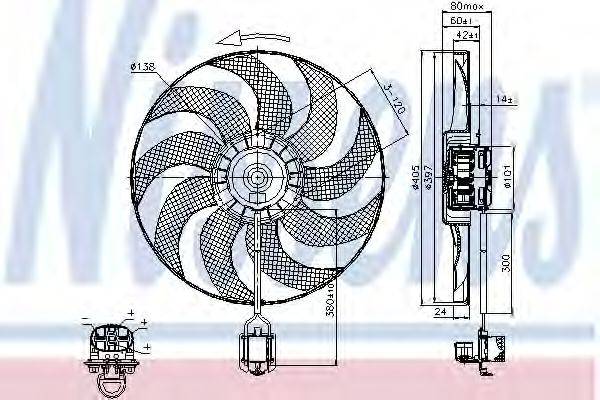 NISSENS 85748 Вентилятор, охолодження двигуна