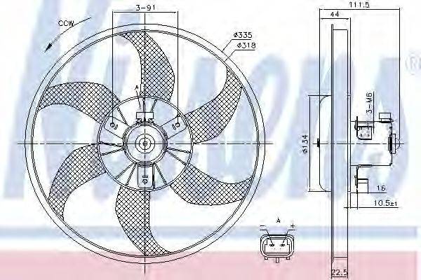 NISSENS 85782 Вентилятор, охолодження двигуна