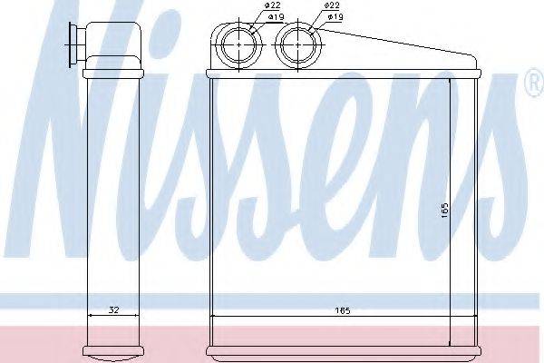 NISSENS 72206 Теплообмінник, опалення салону