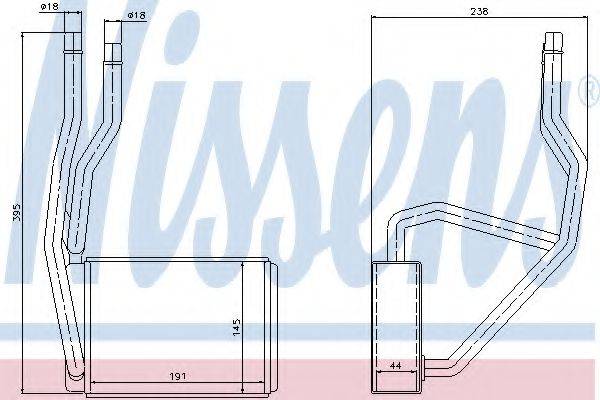 NISSENS 71765 Теплообмінник, опалення салону