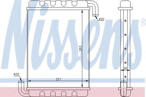 NISSENS 75000 Теплообмінник, опалення салону